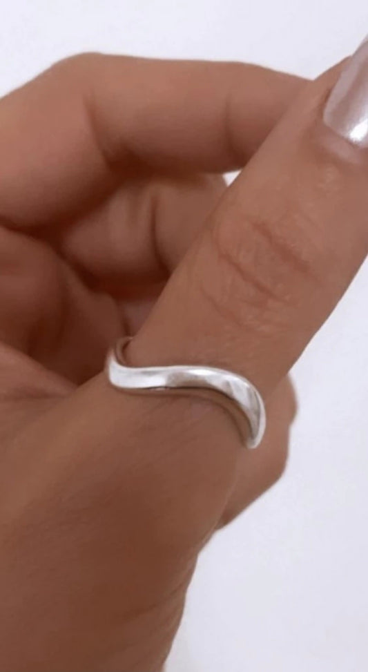 Anillo Plata Curvo AN04