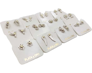 Aros Plata y Oro x 10 pares (no son a eleccion)