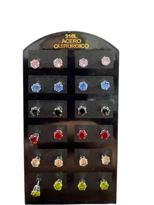 253A aros de colores diamante