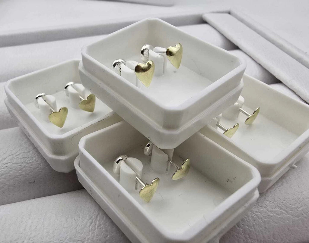 AROS CORAZON PLATA 925 Y ORO