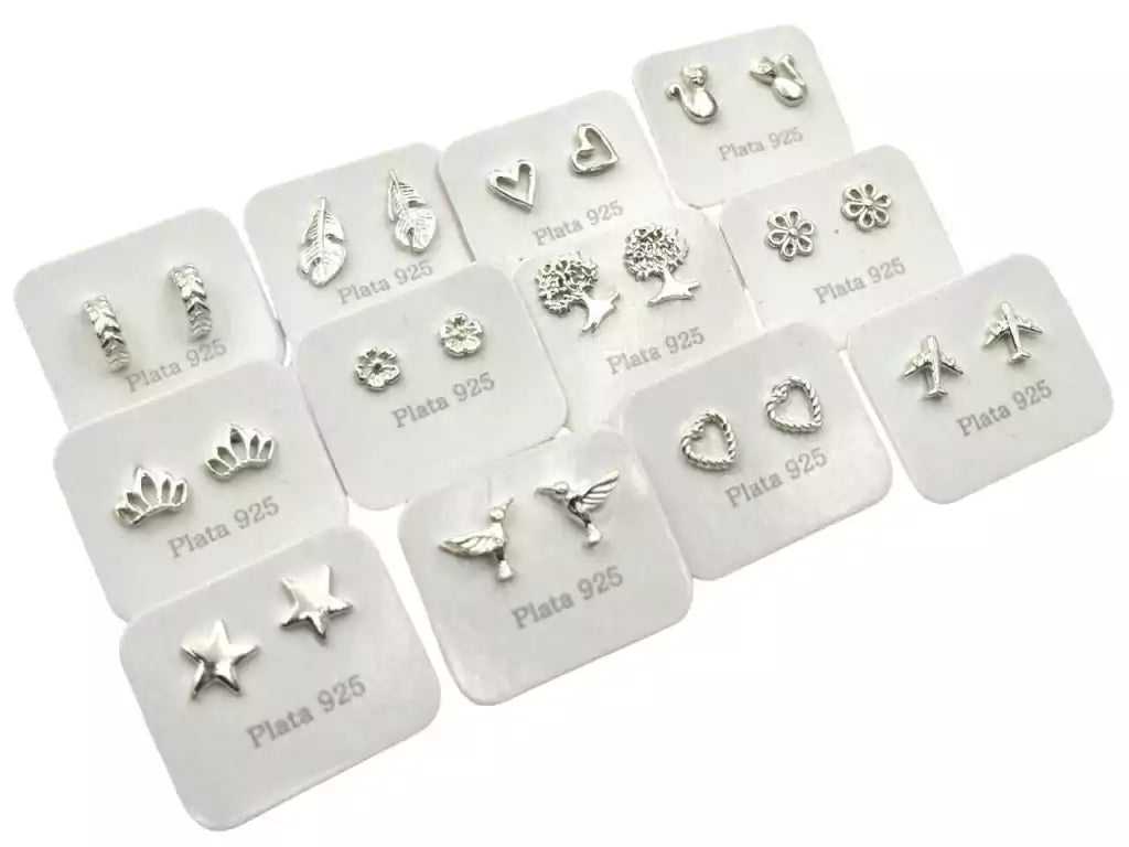 Aros de Plata Combo x 10