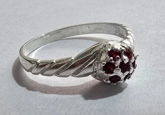Anillo Frutilla 7 PIEDRAS AN106