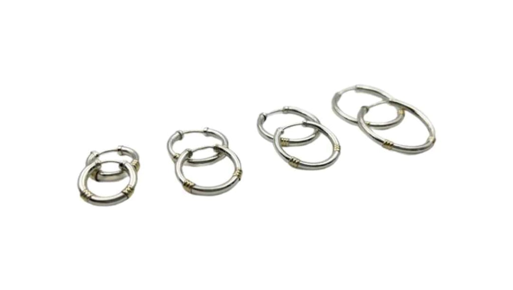 Aros Cubanos Gruesos Con Oro 60mm Diametro