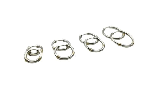 Aros Cubanos Gruesos Con Oro 60mm Diametro