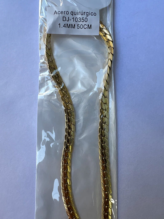#10350 cadena acero dorado.