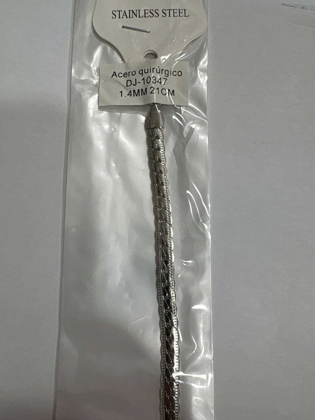 #10347 pulsera acero plateado