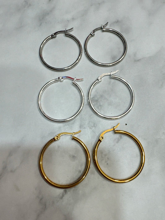 Aros acero forma redonda X docena