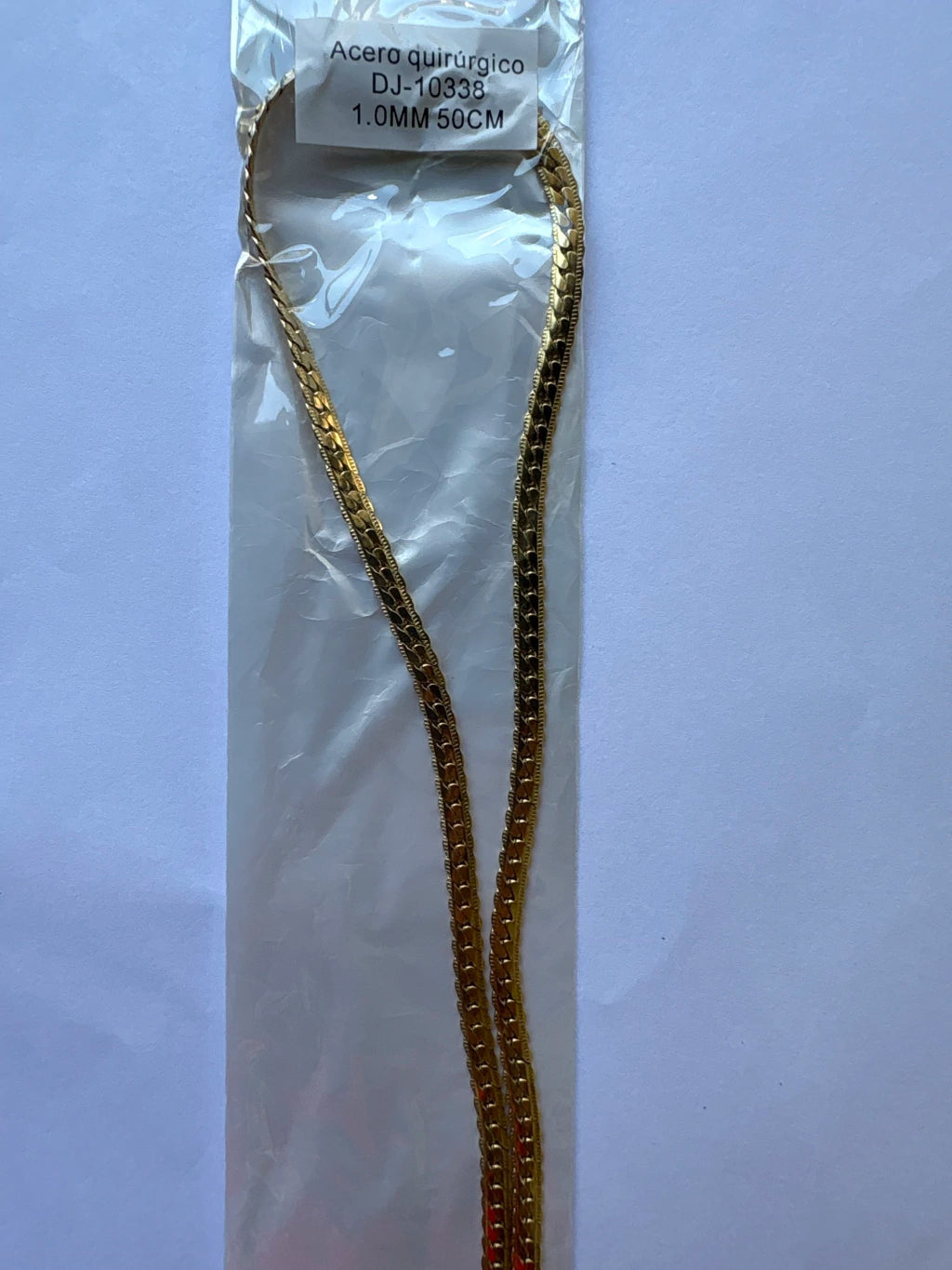 #10338 cadena acero dorado