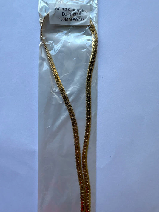 #10338 cadena acero dorado
