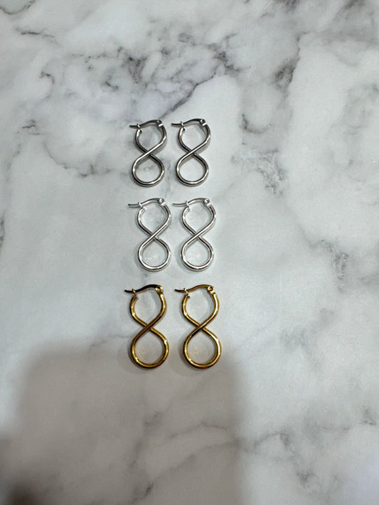 Aros acero forma infinito X docena