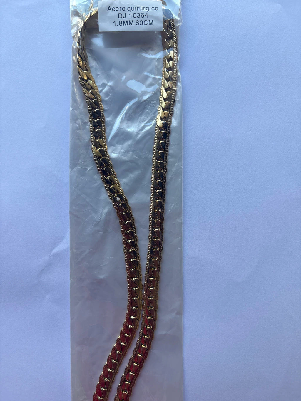 #10364 cadena acero dorado.