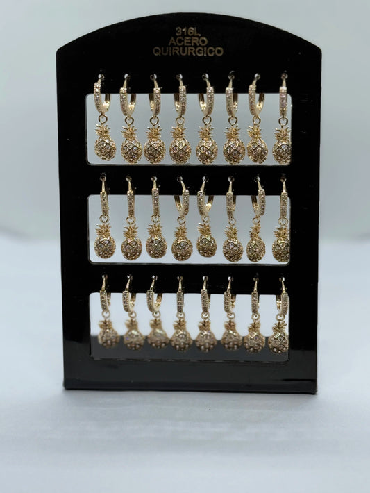 -133B Aros por pack acero dorado X12