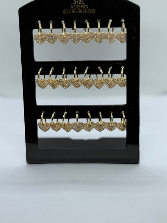 -131B Aros por pack acero dorado X12