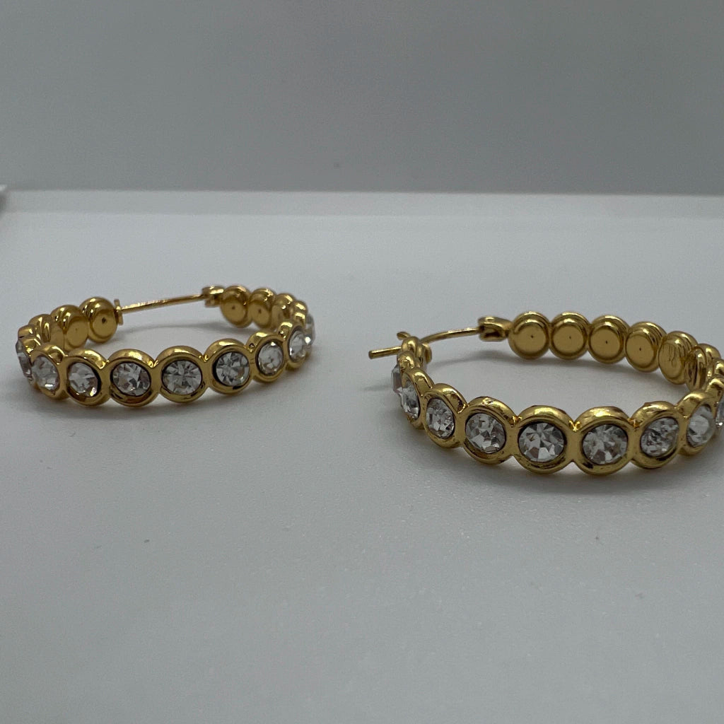 -177B argollas acero dorado x12