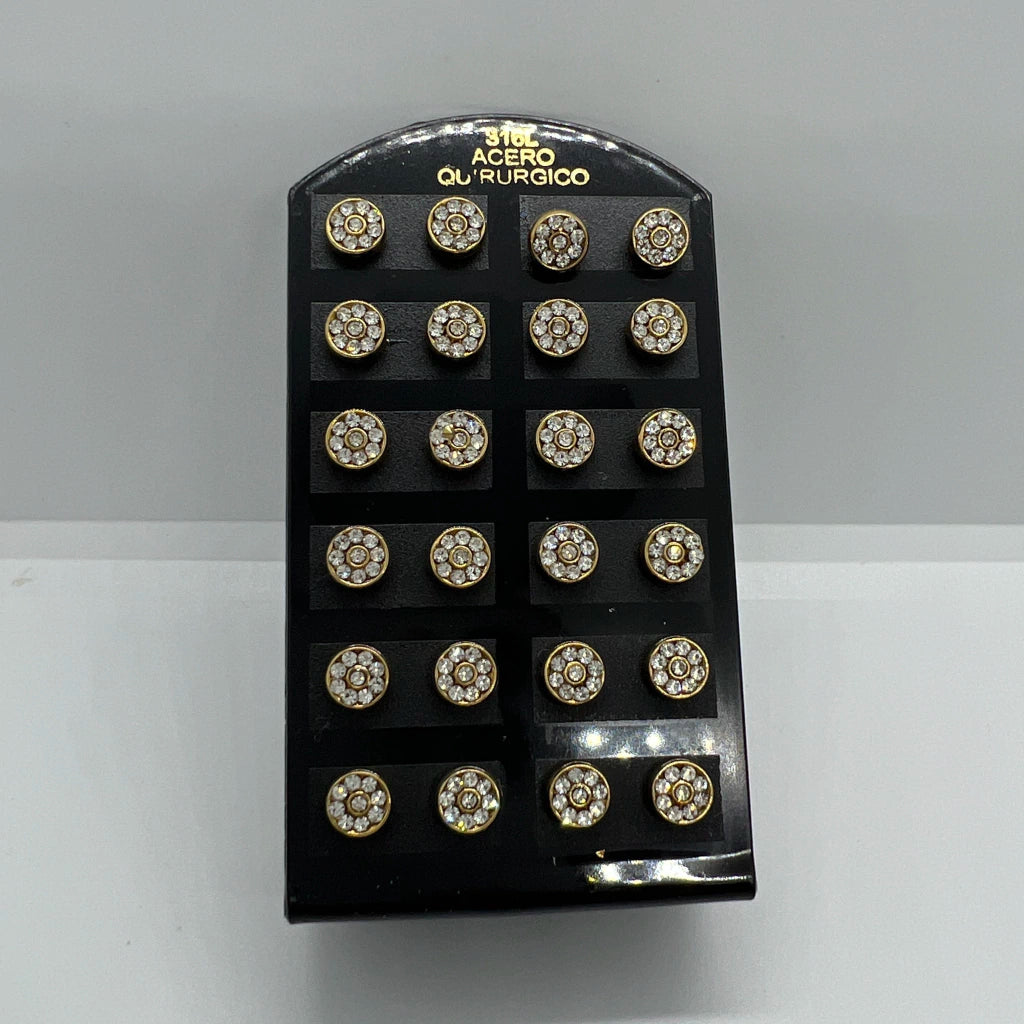 -223-B aritos de acero dorado por pack x12