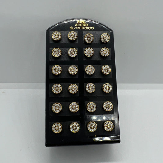 -223-B aritos de acero dorado por pack x12