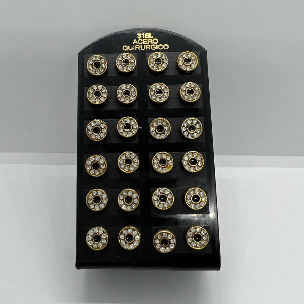 -221-B aritos de acero dorado por pack x12