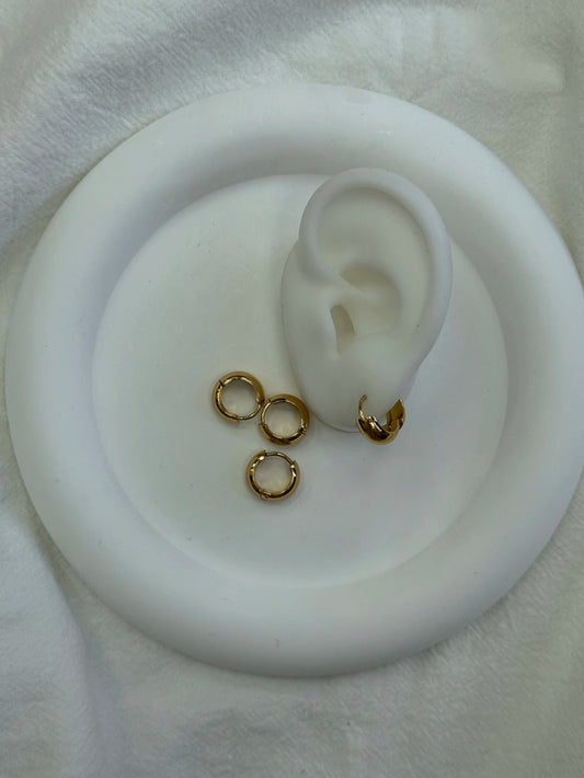 621B argollitas acero dorado x12
