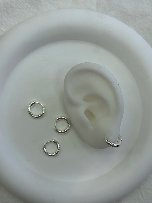 620C argollitas acero blanco x12