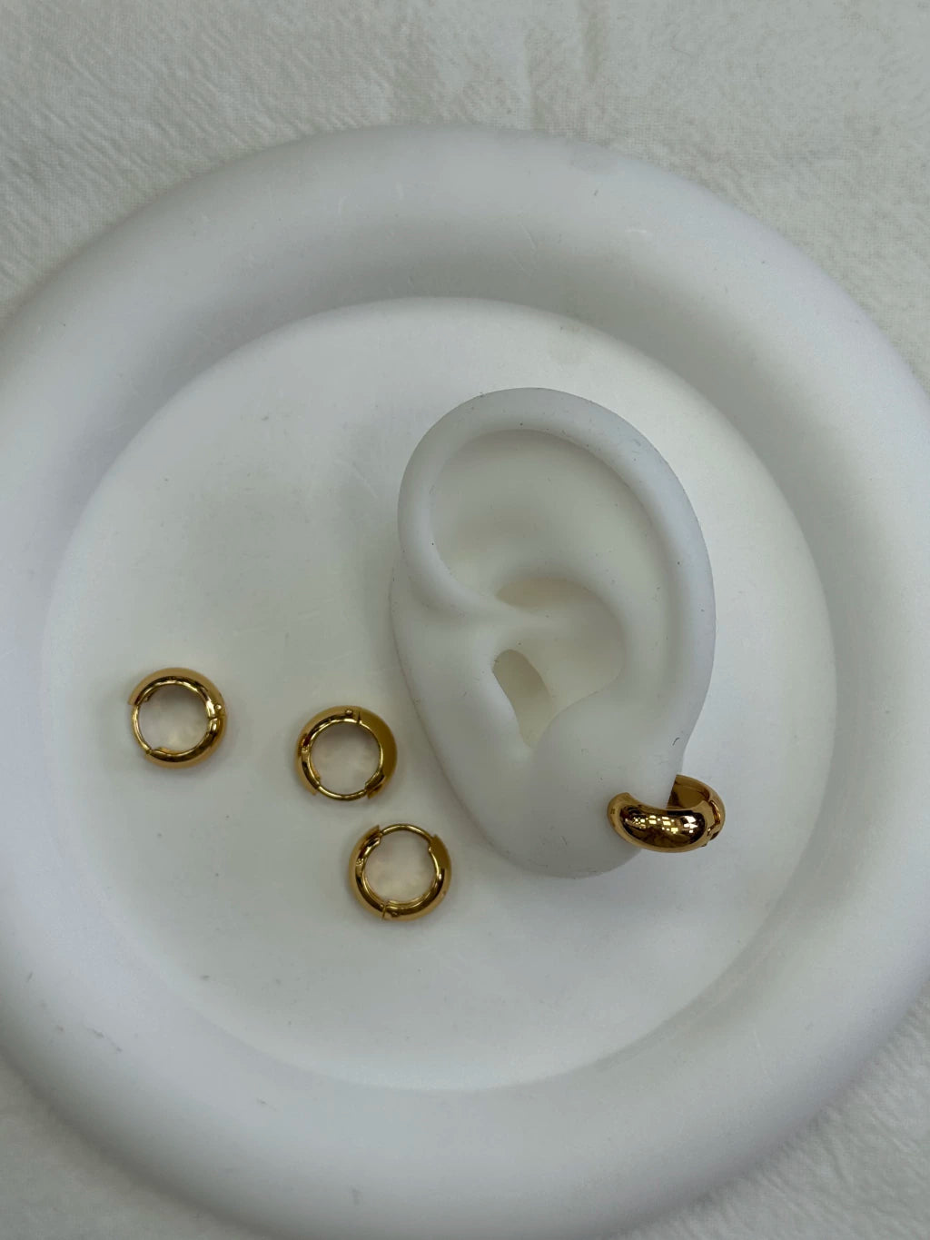 416 B1 argollitas acero dorado x12