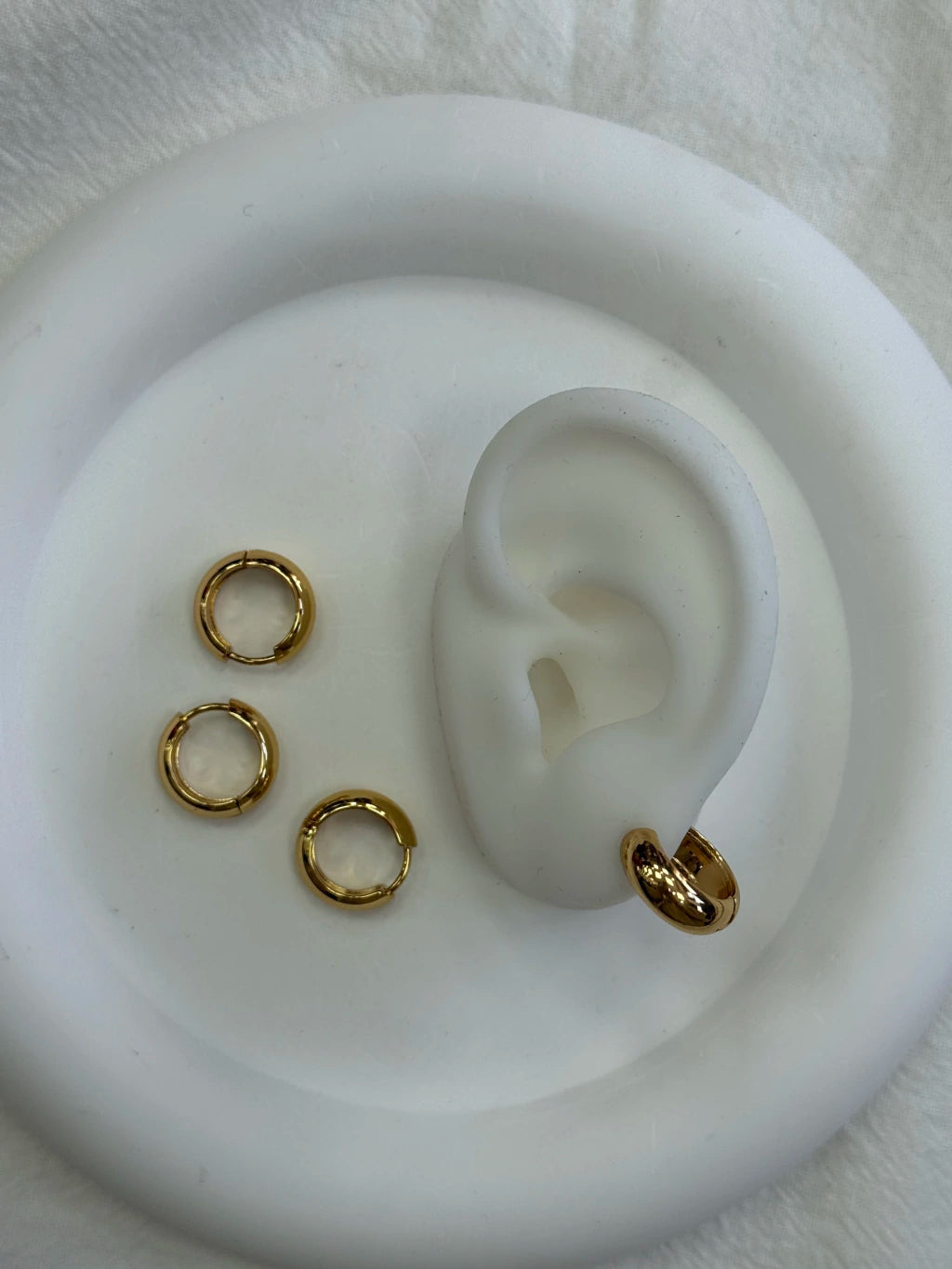 416 B2 argollitas acero dorado x12