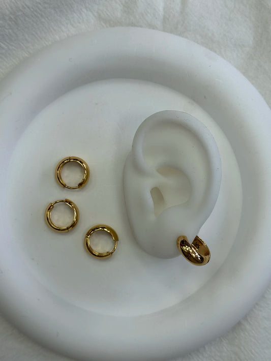 416 B2 argollitas acero dorado x12