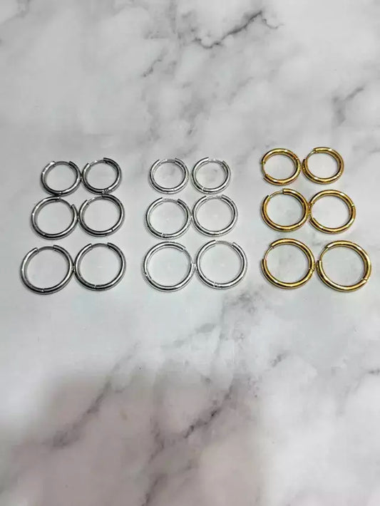 105C Aros de acero blanco tamaño surtido mediano X12