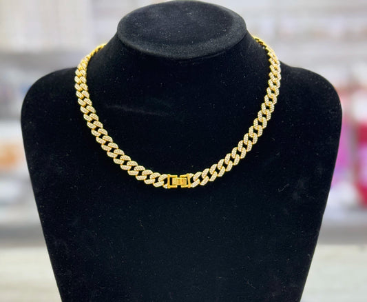 Dj-103 collar acero dorado