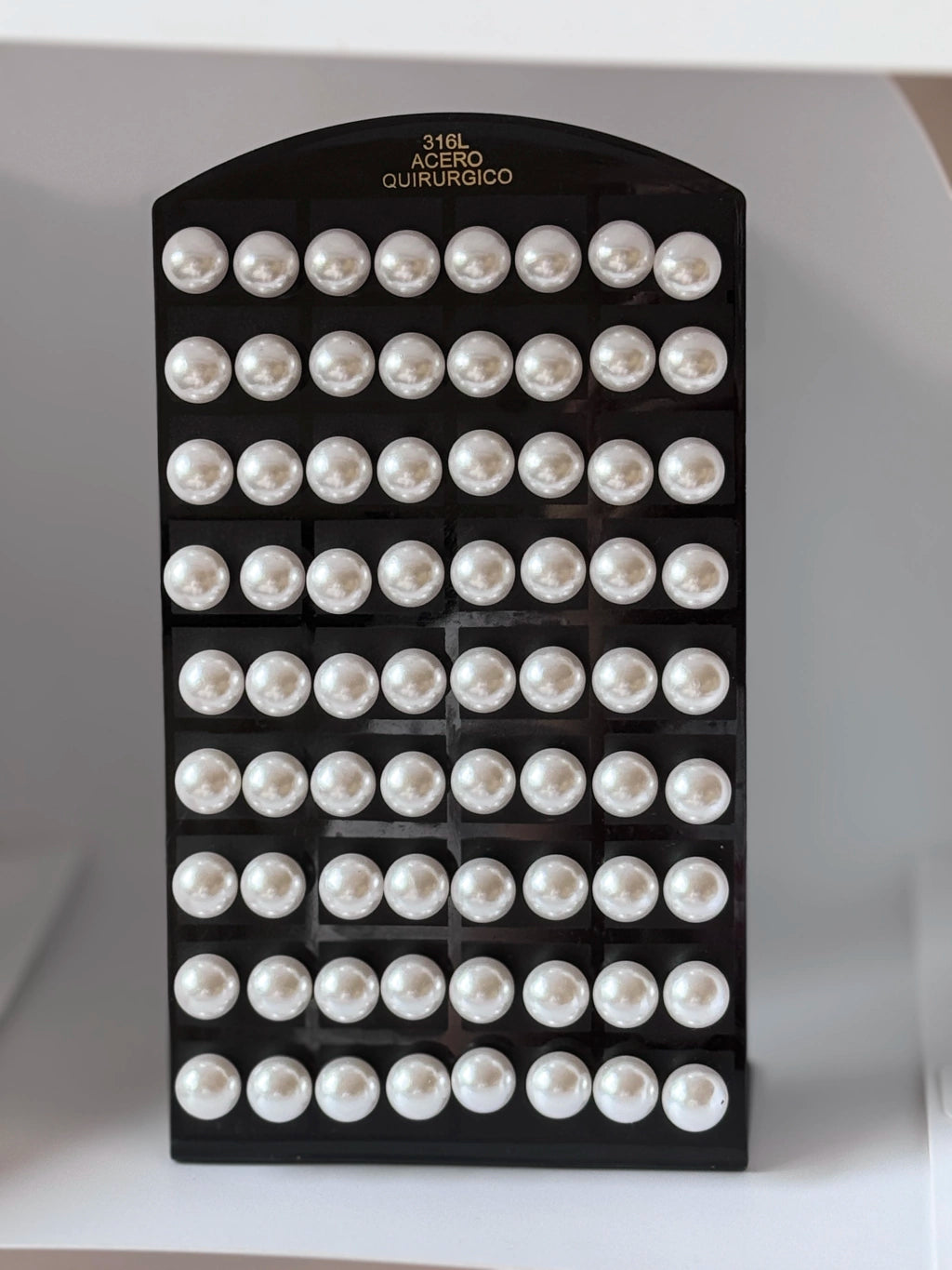 -287-4 Aritos de perla X36 pares 12mm