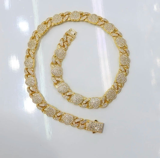 Dj-104 collar acero dorado