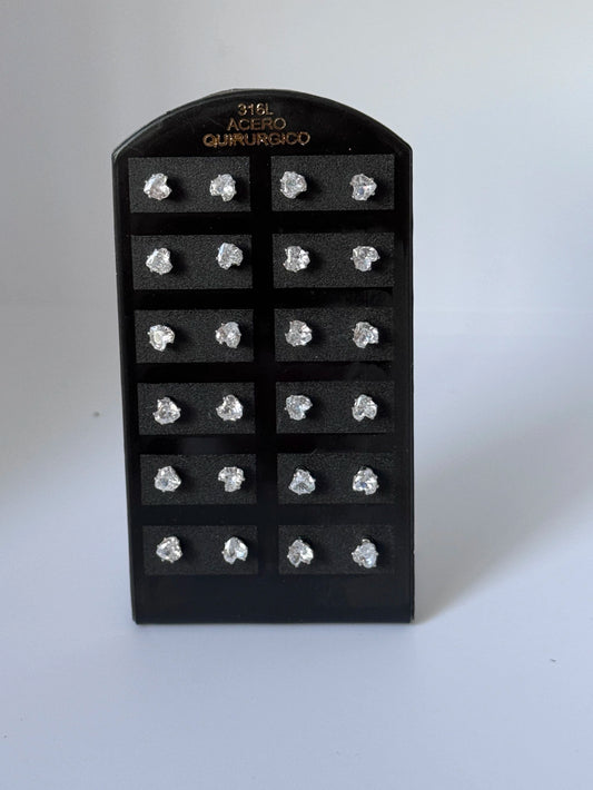 -255A Aritos pack 12 forma corazón