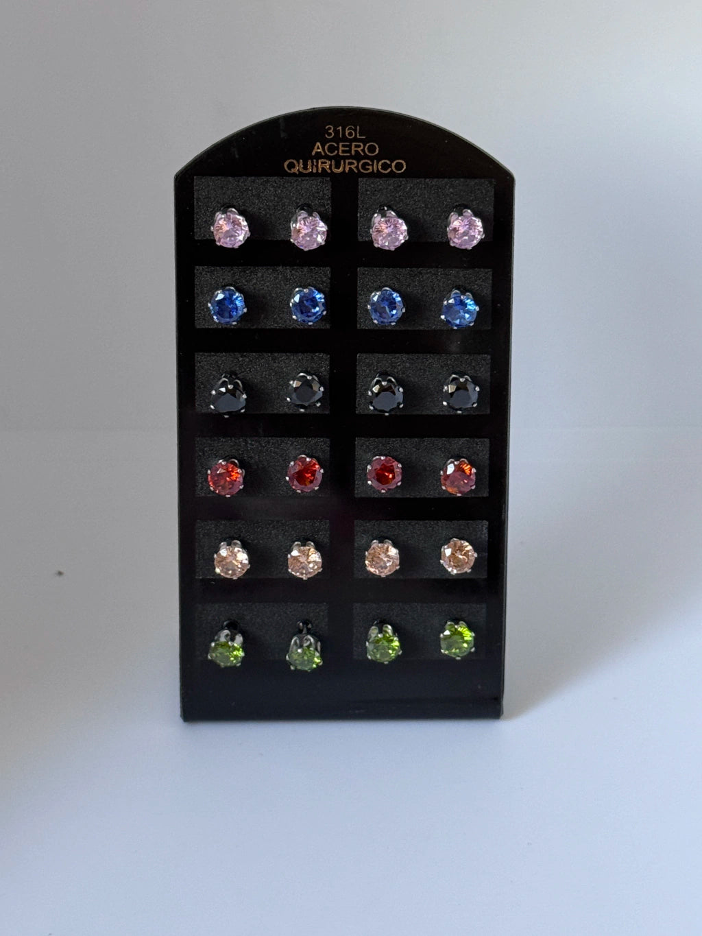 -253B aritos por pack de 12 piedras multicolor