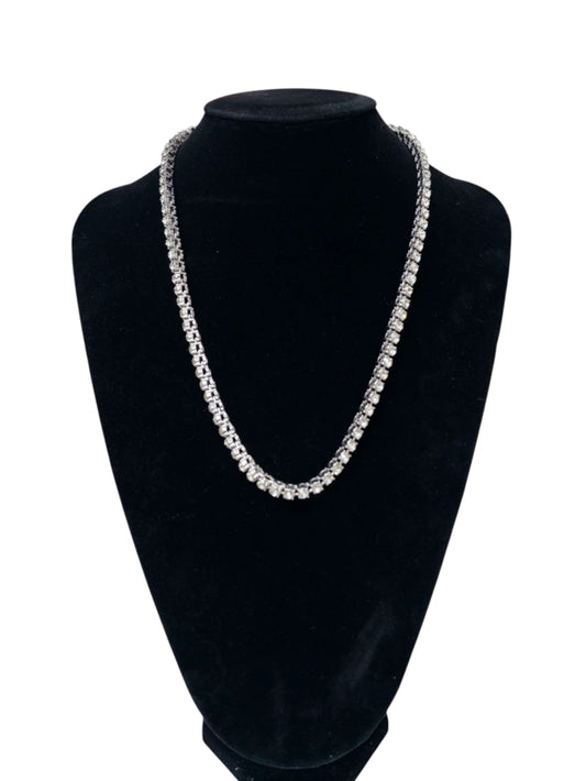 Dj -113 collar acero plateado
