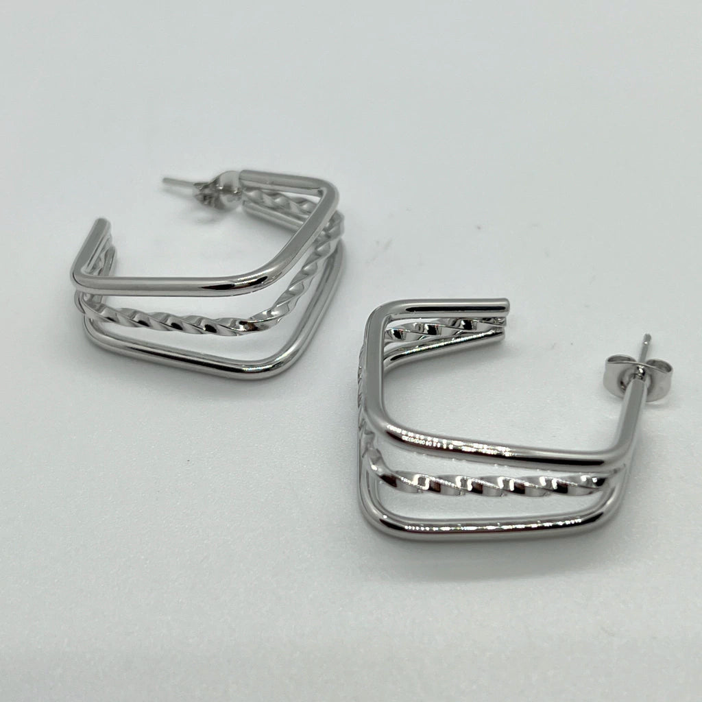 303-1 Aros plateados x12