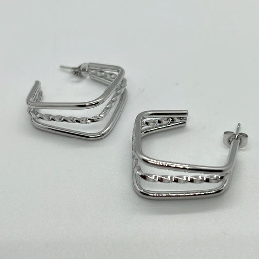 303-1 Aros plateados x12