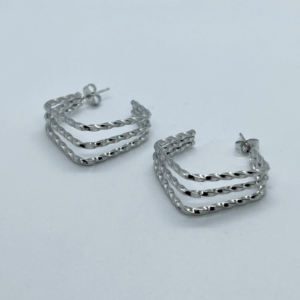 294-1 Aros plateados x12