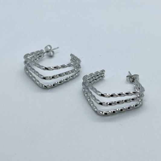 294-1 Aros plateados x12