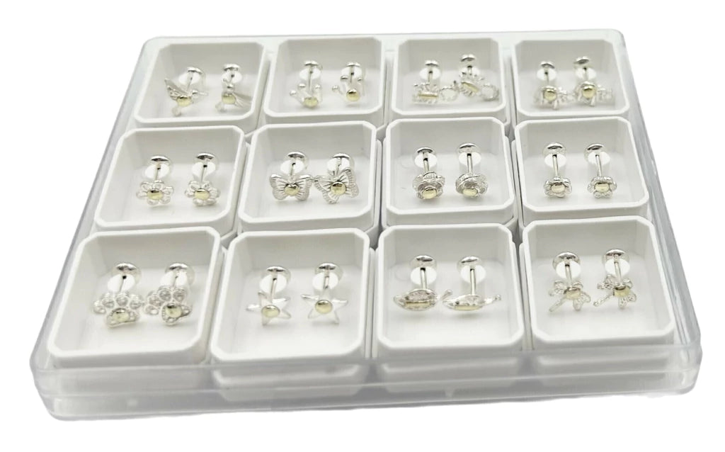 Aros Abridores Plata y Oro Surtido x 12