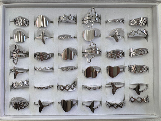 623C-6 anillos acero blanco x36