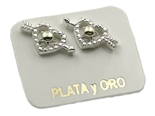 Aros Corazón flecha A435