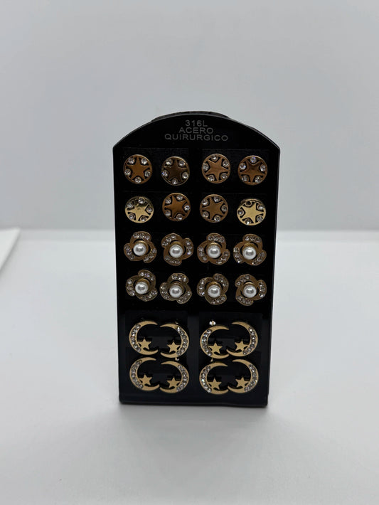 -232B aritos x12 acero dorado