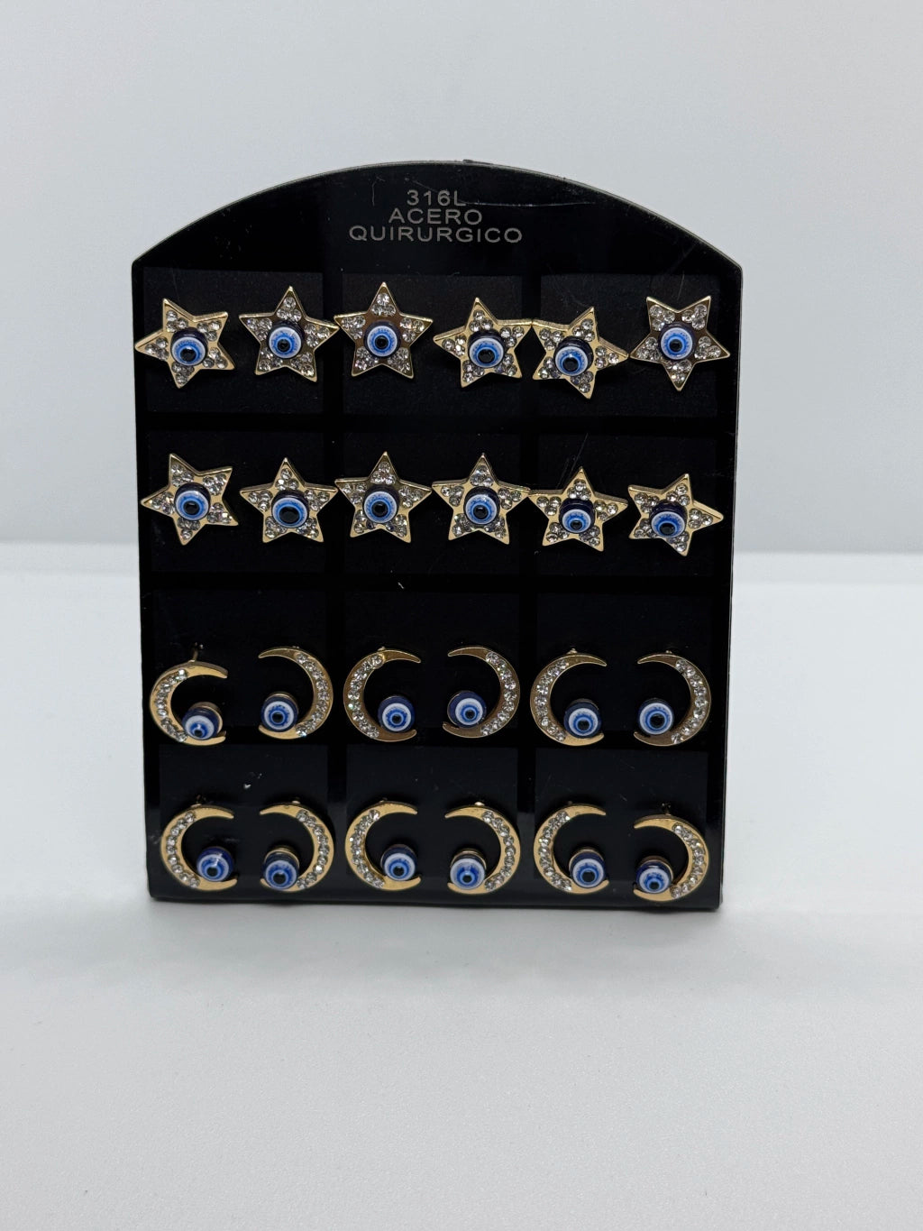 -244B aritos x 12 acero dorado