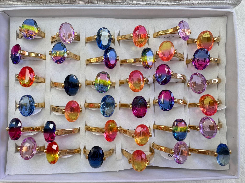 701B anillos acero dorado x36