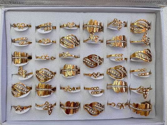 508B anillos acero dorado x36