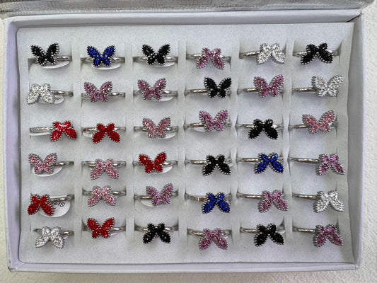 748A anillos acero plateado x36