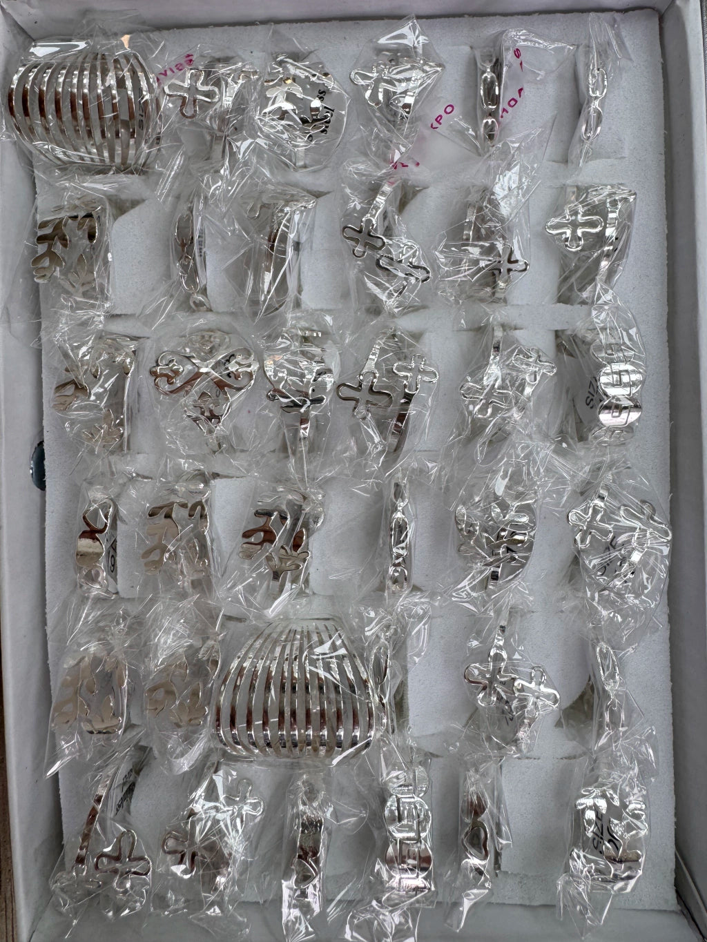 623C-9 anillos acero blanco x36
