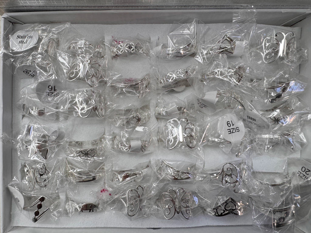 623C-7 anillos acero blanco x36