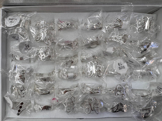 623C-7 anillos acero blanco x36