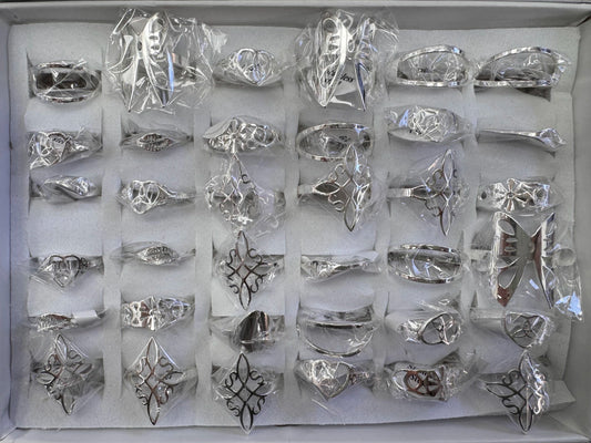 623C-8 anillos acero blanco x36
