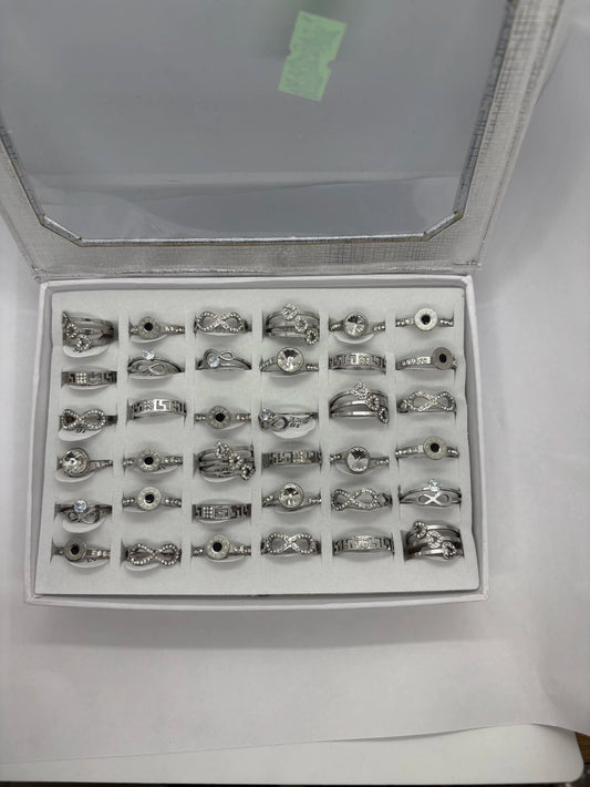 707A anillo acero plateado x36u